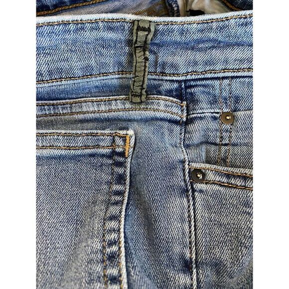 Alexander Wang Whip Mid Rise Skinny Jeans Washed Light Indigo Grunge Size 25 - Picture 7 of 12